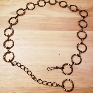 Vintage Brass Circle chain belt